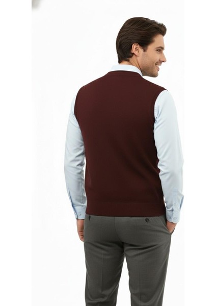 Erkek Düğmeli Yelek Cepli Çelik Örgü Klasik Kalıp 5200L BGL-ST04844 fırsatları