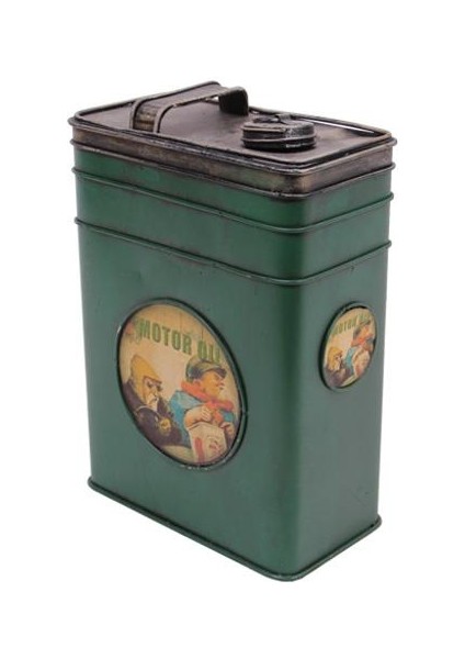 Dekoratif Metal Yakıt Bidonu Kumbaralı Vintage Hediyelik (1180) (292292)