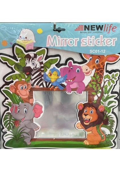 Resimli Çocuk Desenli 30X30 cm Dekoratif Ayna ROYALEKS-CLKN-1710