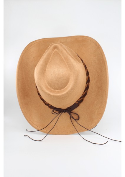 Unisex Kovboy Şapka – Ayarlanabilir Ip Detaylı, Deri Tokalı Western Şapka fırsatları