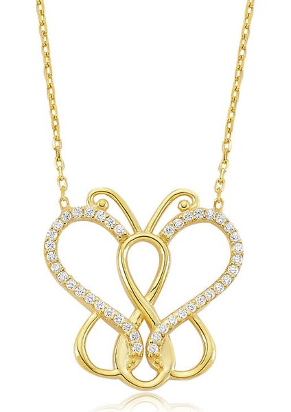 925 Ayar Gümüş Sonsuzluk Kelebek Kolye PT2610153 (292292)