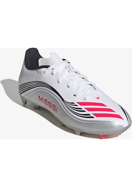 F50 Messi League Firm-Multi Ground Çocuk Beyaz Çim Saha Kramponu.-