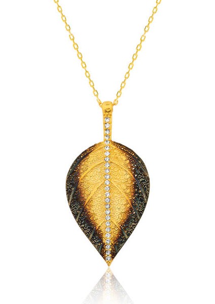 925 Ayar Gümüş Yaprak Kadın Gümüş Kolye PT2610629 (292292)