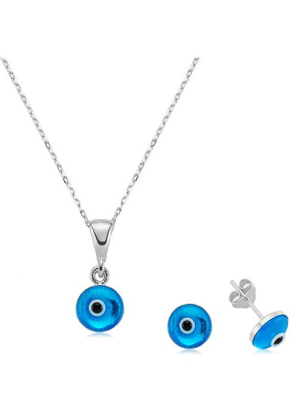 925 Ayar Gümüş Nazar Set ST1160097 (292292)