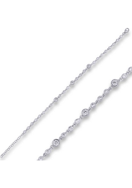 925 Ayar Gümüş Zirkon Taşlı Bileklik T5949 (292292)