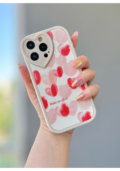 IPHONE 15 Pro Kalp Desenli Kılıf