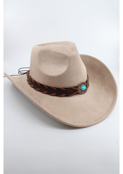 Unisex Kovboy Şapka – Ayarlanabilir Ip Detaylı, Deri Tokalı Western Şapka fiyatları