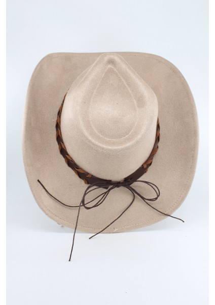 Unisex Kovboy Şapka – Ayarlanabilir Ip Detaylı, Deri Tokalı Western Şapka fırsatları