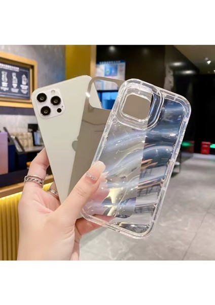 IPHONE 15 Promax Hologram Filmli Şeffaf Lazer Kesim Orta Kalın Kılıf fiyatları
