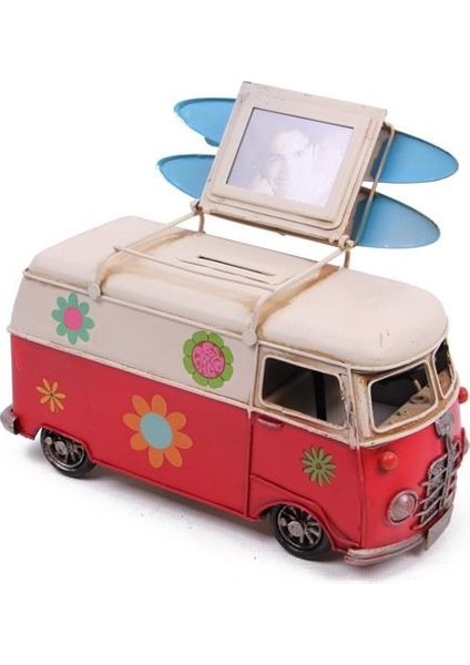 Metal Minibüs Çerçeveli Kumbaralı Biblo Dekoratif Hediyelik (292292) fiyatları