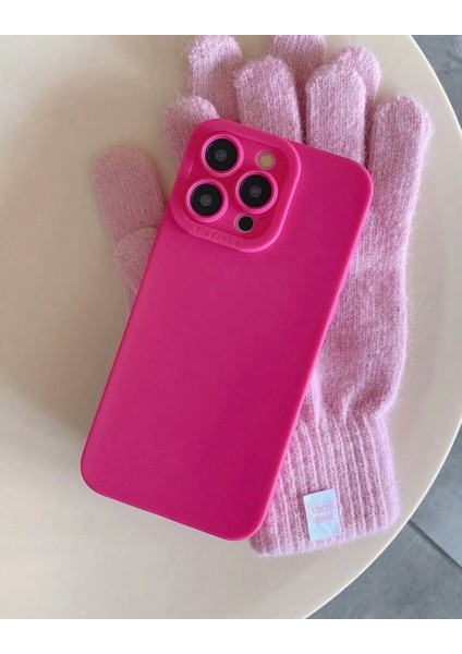 IPHONE 14 Pro Max Düz Silikon Fuşya Kılıf fiyatları