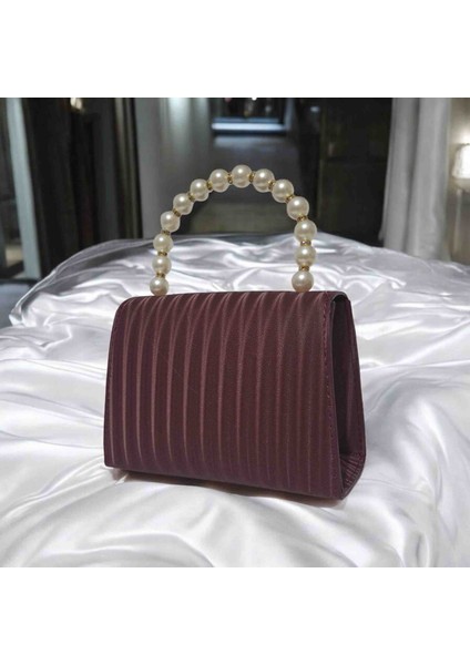 Incili Şık Zincirli El ve Omuz Kadın Abiye Çanta modelleri