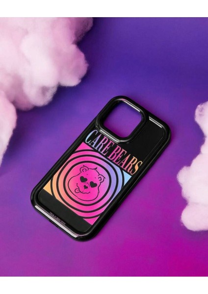 IPHONE 13/14/15 Uyumlu Care Bears Case (Sıyah Parlak)