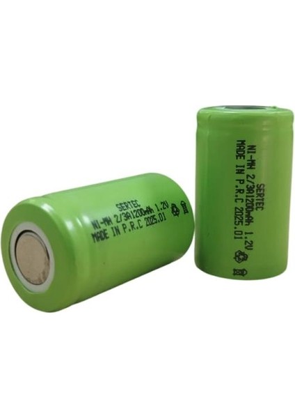 1.2V 1200 Mah - 2/3A - Ni-Mh Şarjlı Pil - Başsız / Flat Head (292292) fiyatları