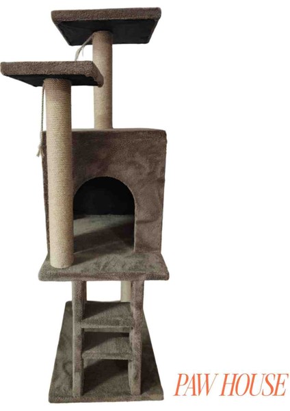 Pawhouse Iki Katlı Kare Kedi Evi Kahverengi fiyatları