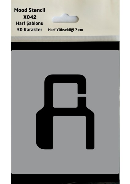 Stencil Harf Boyama Şablonu X042