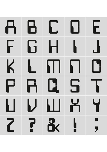 Stencil Harf Boyama Şablonu X042 fiyatları