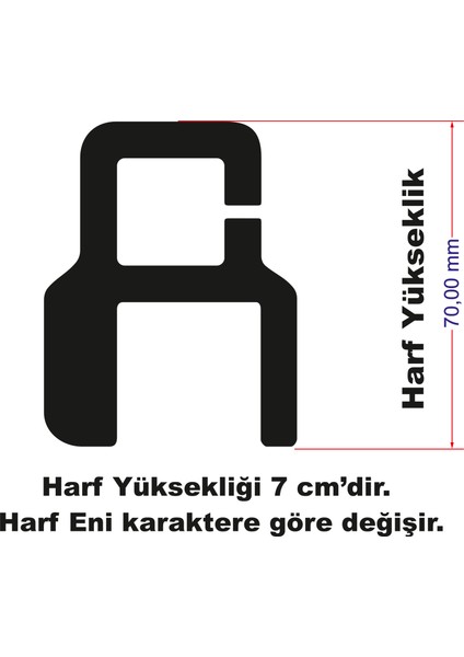 Stencil Harf Boyama Şablonu X042 modelleri