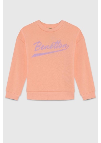 Kız Çocuk BNT-G23345 Benetton Sweatshirt Somon