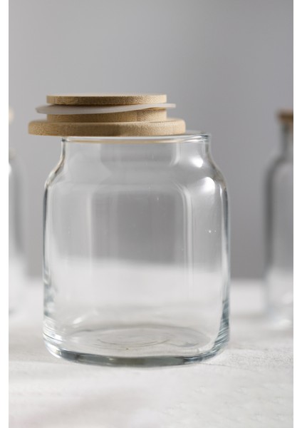 Pure Bambu Kapaklı 12'li Cam Kavanoz Seti 290 cc fiyatları