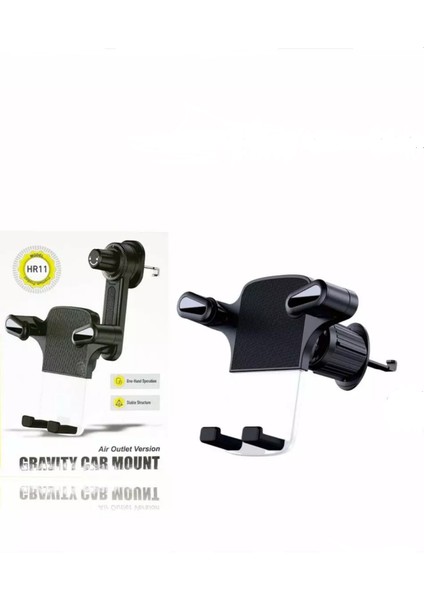 Araç Havalandırmasına Takılan Dönebilen Güçlü Telefon Tutucu HR11
