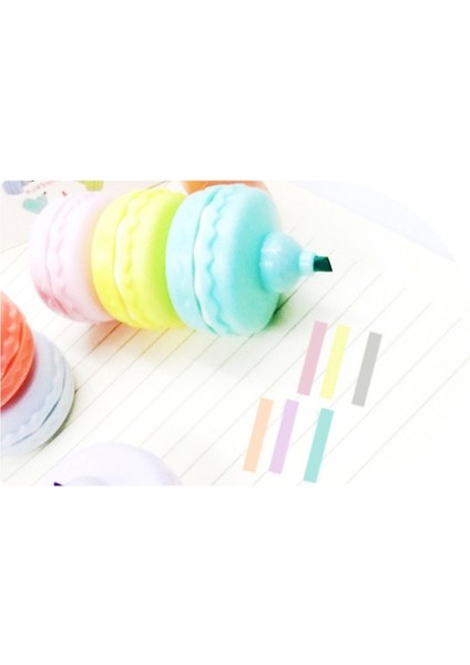 Renkli Fosforlu Kalem Makaron Şeklinde Pastel Renk Keçeli Işaretleme Kalemi indirimleri