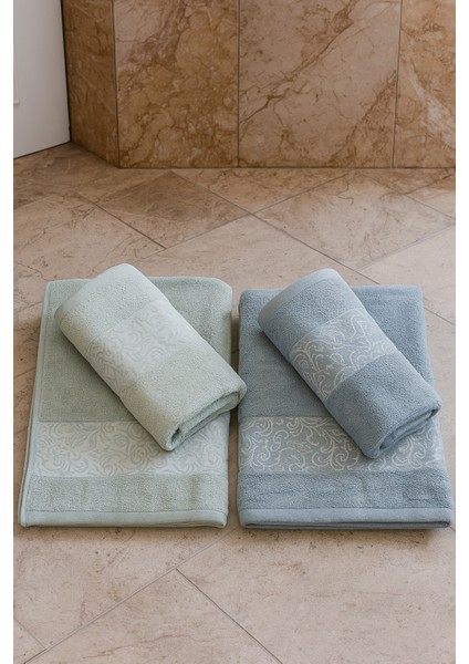 %70 Bambu %30 Pamuk Ipinden 2 Adet 50X90 2 Adet 70X140 Kadın Erkek Banyo Havlusu