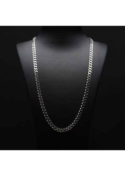 150 Mikron Rodyum Gurmet Gümüş Zincir