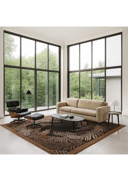 Agkhome Agkhome Elsa El Dokuma Palmiye Beyaz Püskül Yün Halı 185X230 cm