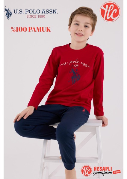 Garson Erkek Çocuk %100 Pamuklu 4 Mevsim Kumaş Uzun Kollu Pijama Takım