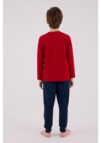 Garson Erkek Çocuk %100 Pamuklu 4 Mevsim Kumaş Uzun Kollu Pijama Takım indirimleri