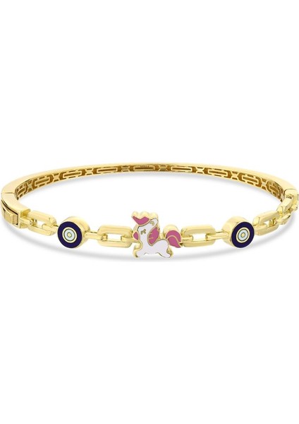 Figürlü Altın Çocuk Kelepçe - 14K