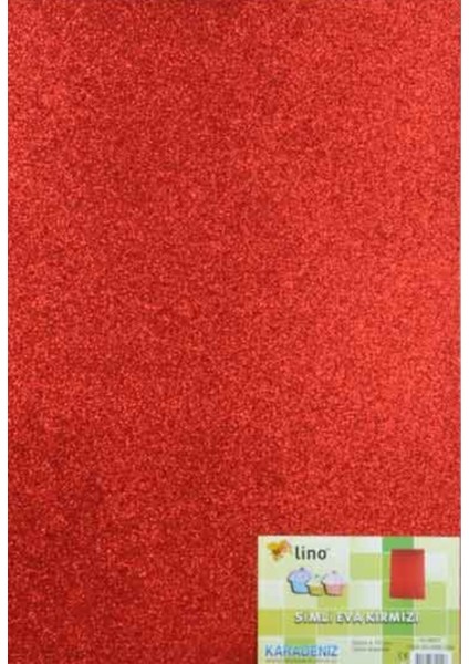 Simli Eva 50X70 2mm Kırmızı Renk 10LU Paket
