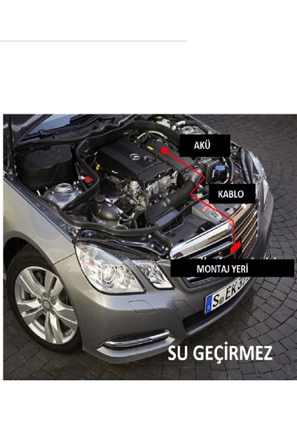 Oto Ön Panjur Çakarı Kumandalı Kırmızı Mavi 4x9 LED fırsatları