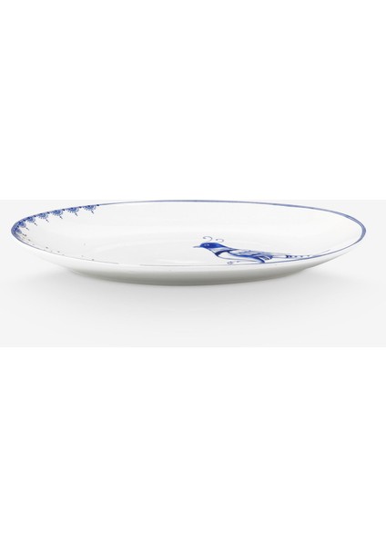 Blue Bird Beyaz Porselen Servis Tabağı 30X21,5 cm modelleri