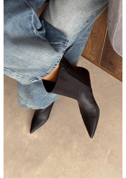 Marino Siyah Hakiki Deri Bot