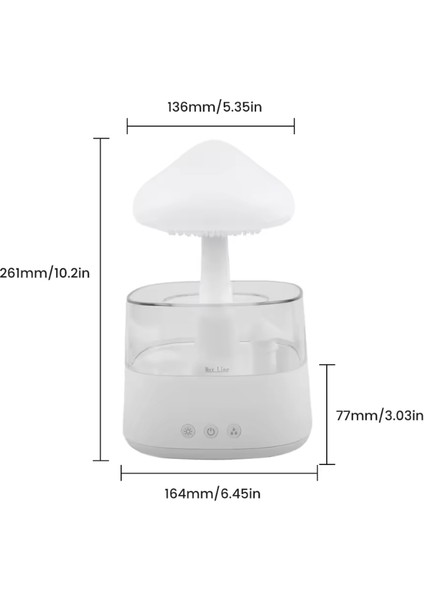 Yağmur Hava Nemlendirici LED Gece Lambası Bulut Yağmur Su Sesli Aroma Difüzör modelleri