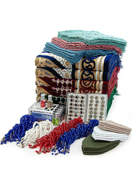 20 Kişilik Hac ve Umre Hediyelik Kadife Seccade Seti – Delüks (Eyb) fiyatları