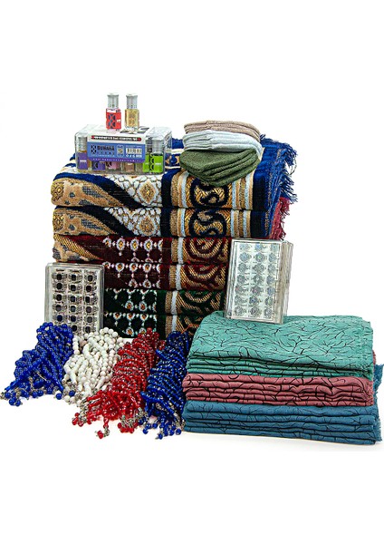 20 Kişilik Hac ve Umre Hediyelik Kadife Seccade Seti – Delüks (Eyb) modelleri