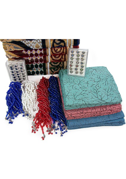 20 Kişilik Hac ve Umre Hediyelik Kadife Seccade Seti – Delüks (Eyb) fırsatları