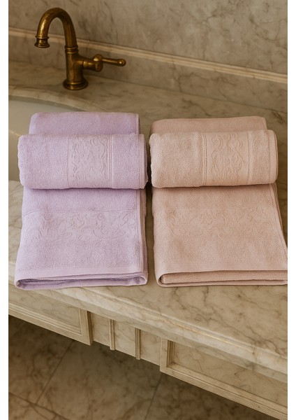 %70 Bambu %30 Pamuk Ipinden 2 Adet 50X90 2 Adet 70X140 Kadın Erkek Banyo Havlusu