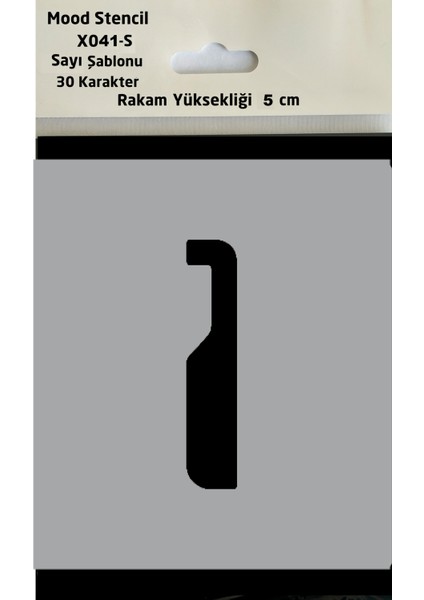 Stencil Rakam Boyama Şablonu X041-SAYI