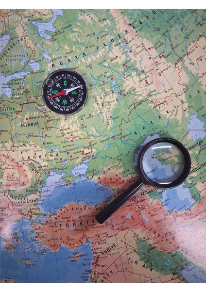 Büyüteç Pusula Seti Ilk Atlas Hediyeli