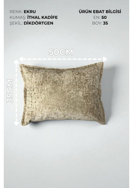 Ithal Kadife Dekoratif Kırlent Kılıfı 35X50 cm – Yumuşak Dokulu Dikdörtgen Yastık ve Ev Aksesuarı modelleri
