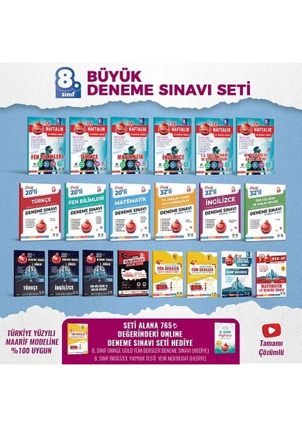 8. Sınıf Büyük Deneme Sınavı Seti