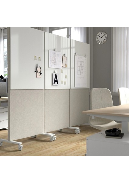 Mıttzon Panolu Akustik Yazı Tahtası Gunnared Bej Beyaz 85 x 205 cm modelleri