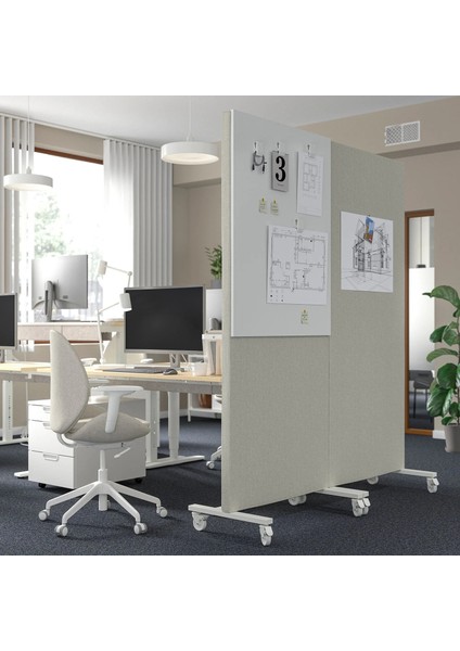 Mıttzon Panolu Akustik Yazı Tahtası Gunnared Bej Beyaz 85 x 205 cm indirimleri