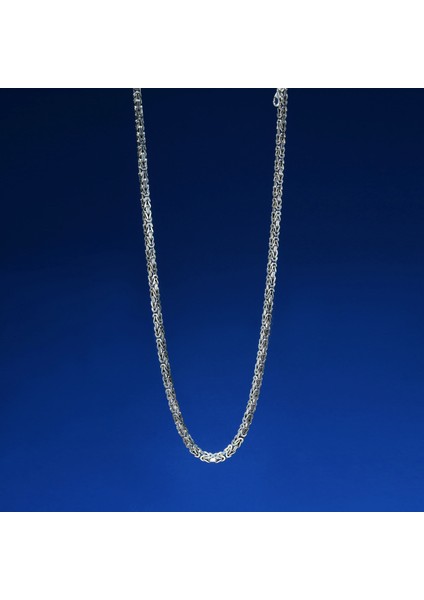 160 Mikron Oksitli Kare Kral Gümüş Zincir fiyatları