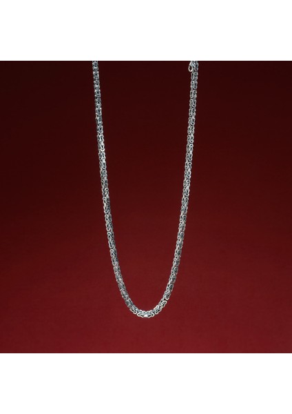 160 Mikron Oksitli Kare Kral Gümüş Zincir fırsatları