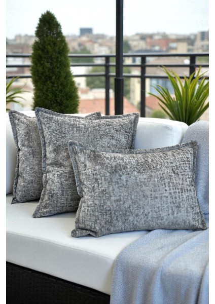 SAFARI-04 Ithal Kadife Dekoratif 3'lü Kırlent Kılıfı Seti – Yumuşak Dokulu Dekoratif Yastık ve Ev Aksesuarı